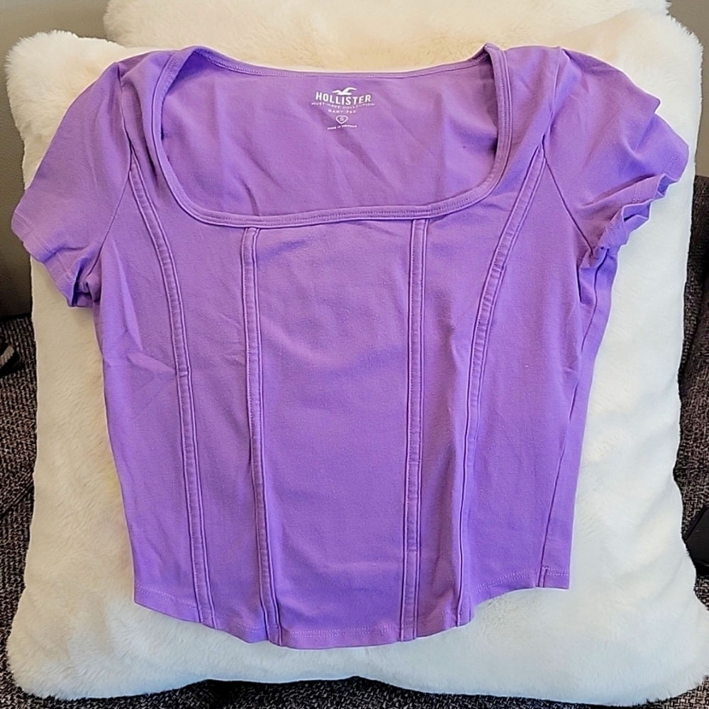 Hollister Purple S Baby Tee